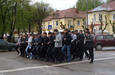 Репетиция парада Победы состоялась в городе Шумерле